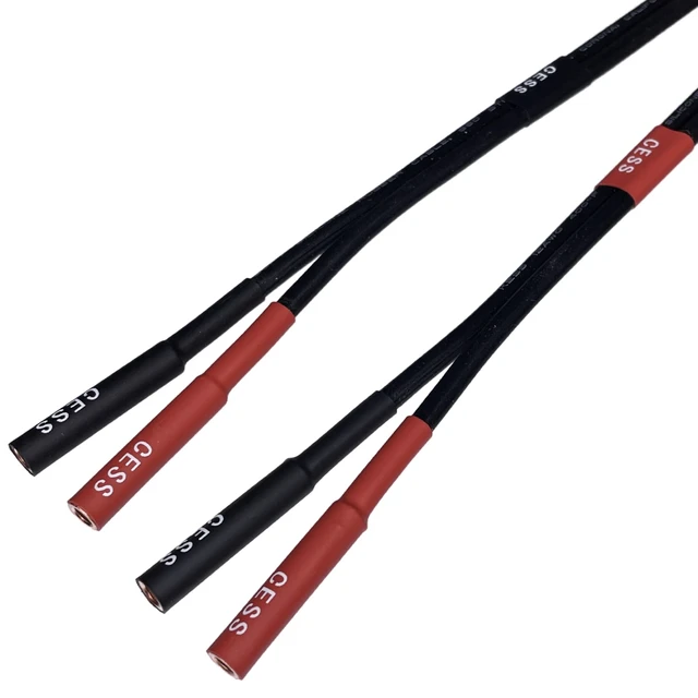 Alt view image 3 of 7 - Banana Plugs Female to Male Extension Cable, 2-Pack (3 Feet) 12 Gauge 680 strand count soft silicone rubber cable