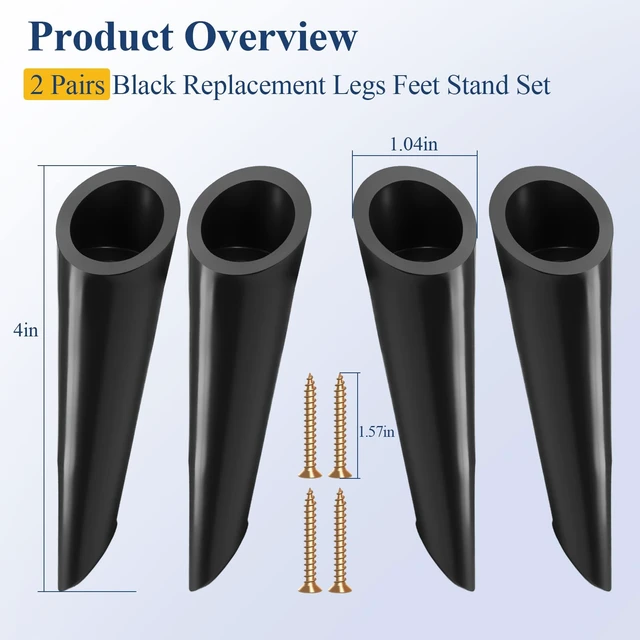 Alt view image 2 of 6 - 2 Pairs Legs for Harman Kardon Onyx Studio 1 and 2 Speakers Black Stand Set with Screws, Non-slip, Provide a Stable & Secure Base, Make the Speakers Look Neat Outside, Easy DIY Install