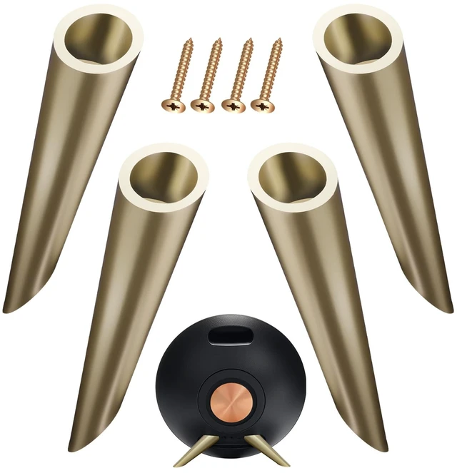 Main image of 2 Pairs Legs for Harman Kardon Onyx Studio 1 and 2 Speakers Gold Stand Set with Screws, Non-slip, Provide a Stable & Secure Base, Make the Speakers Look Neat Outside, Easy DIY Install