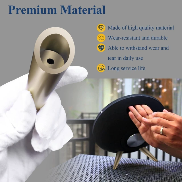 Alt view image 5 of 6 - 2 Pairs Legs for Harman Kardon Onyx Studio 1 and 2 Speakers Gold Stand Set with Screws, Non-slip, Provide a Stable & Secure Base, Make the Speakers Look Neat Outside, Easy DIY Install