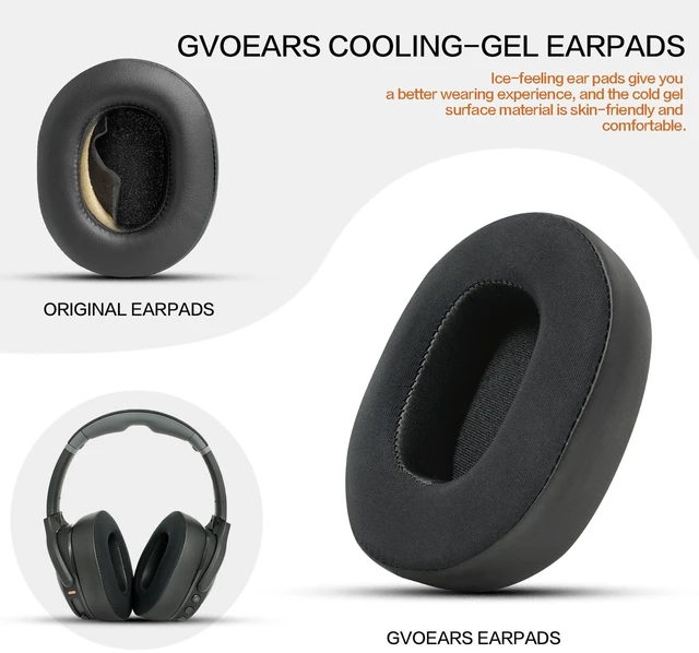 Alt view image 5 of 7 - Gvoears Replacement Earpads for Skullcandy Crusher Wireless, Crusher ANC/EVO, Hesh ANC/EVO, Hesh 3 Wireless, Also Fit for Skullcandy Venue Wireless Headphones, Comfortable Cooling-Gel Pads (Black)
