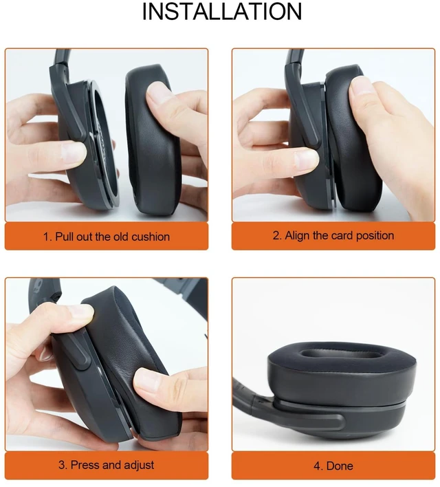 Alt view image 6 of 7 - Gvoears Replacement Earpads for Skullcandy Crusher Wireless, Crusher ANC/EVO, Hesh ANC/EVO, Hesh 3 Wireless, Also Fit for Skullcandy Venue Wireless Headphones, Comfortable Cooling-Gel Pads (Black)