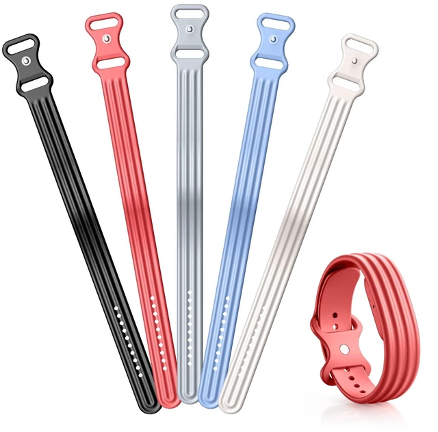 Main image of Replacement Active Band Compatible with Fitbit Air 5 Pack, Silicone Soft Breathable Straps for Women Men