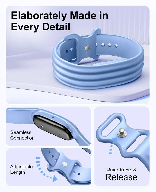 Alt view image 5 of 7 - Replacement Active Band Compatible with Fitbit Air 5 Pack, Silicone Soft Breathable Straps for Women Men