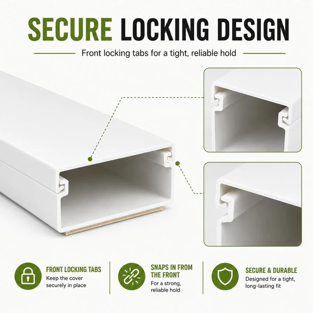 Alt view image 3 of 7 - 315 Cord Hider Kit, White Cable Raceway for Wall Mounted TV Wires, Paintable Wire Cover with Adhesive Tape, Screws and Connectors