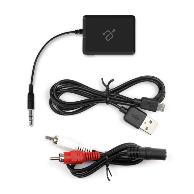 Alt view image 7 of 7 - iStream AIS01F Bluetooth Audio Receiver Adapter w/ Attached Cable for Smart Phone to Home Stereo, Car, Speakers