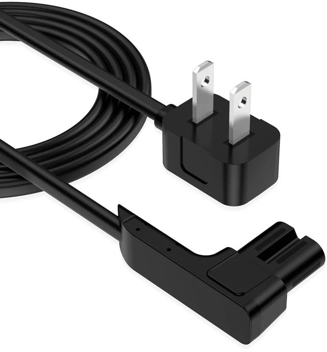 Main image of 3.3ft 90 Degree Power Cord for Sonos One/One SL/Play:1 Speakers Angled Space-Saving Nema 1-15P to Figure 8 C7 Power Cable, Perfect Fit, No Bulge