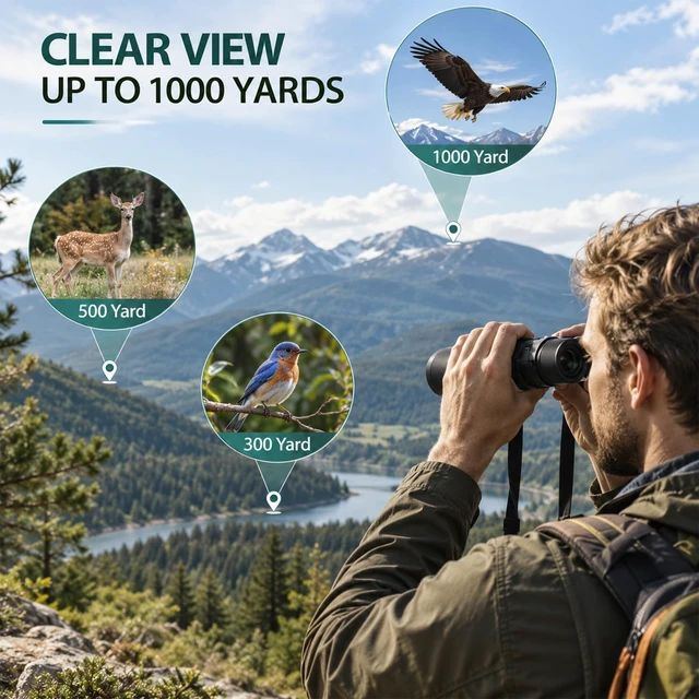 Alt view image 6 of 7 - HD Professional 10-30x50 Zoom Binoculars for Adults High Power Low Light Night Vision, BAK4 Prism with FMC Lens, Waterpoof, Bird Watching Hunting Travel Concerts & Sports