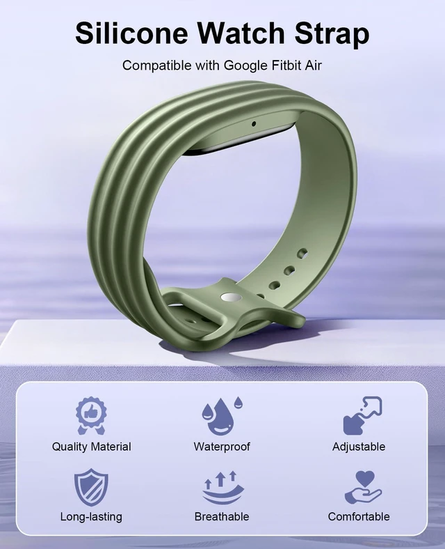 Alt view image 4 of 7 - Replacement Active Band Compatible with Fitbit Air 5 Pack, Silicone Soft Breathable Straps for Women Men