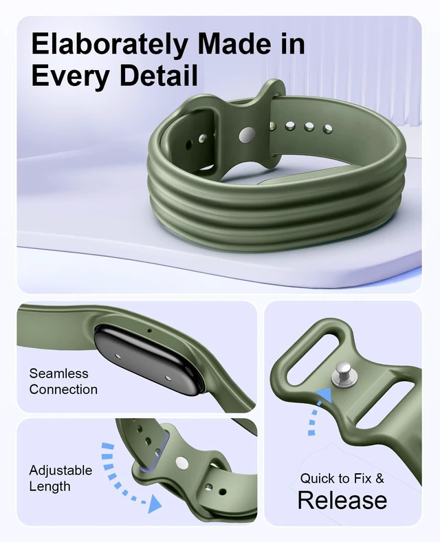 Alt view image 5 of 7 - Replacement Active Band Compatible with Fitbit Air 5 Pack, Silicone Soft Breathable Straps for Women Men
