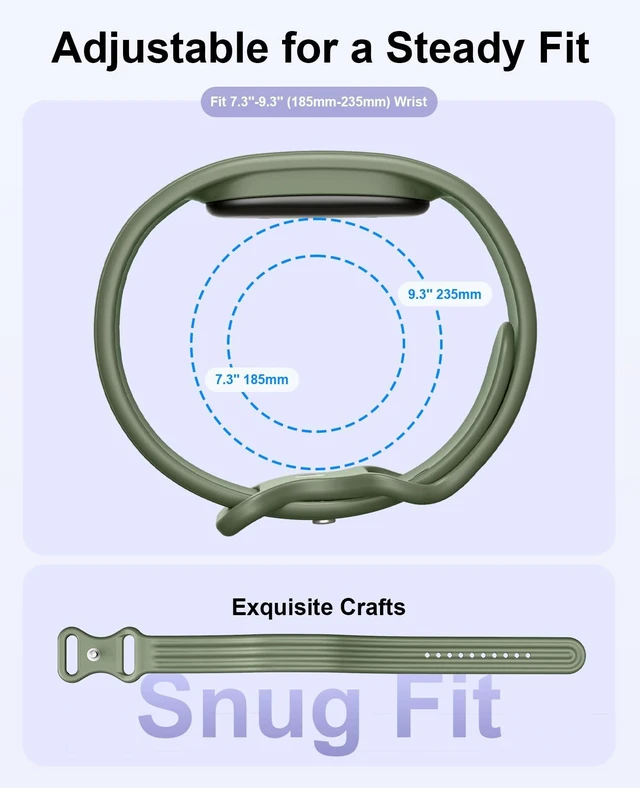 Alt view image 3 of 7 - Replacement Active Band Compatible with Fitbit Air 5 Pack, Silicone Soft Breathable Straps for Women Men