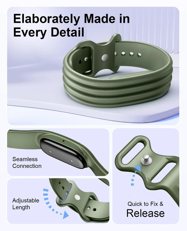 Alt view image 5 of 7 - Replacement Active Band Compatible with Fitbit Air 5 Pack, Silicone Soft Breathable Straps for Women Men