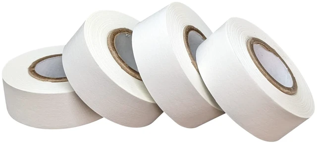 Main image of Lab Labeling Tape, White, 3/4 in x 500 in, 4-Pack 4 White Rolls, Made in USA,1 inch diameter cores, Science, Color Coding and Marking