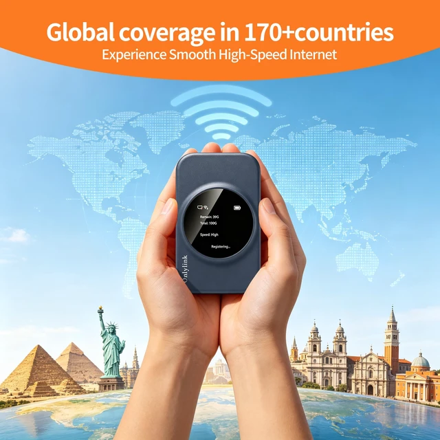 Alt view image 3 of 6 - 4G LTE Mobile Hotspot, No SIM Card or Contract Required Portable WiFi Hotspot, Support 16 Devices Connection, Portable Internet Device for Travel, RV & Outdoor Use