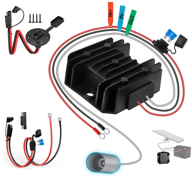 Main image of Starlink-Mini Power Supply & SAE Battery Box Kit, Starlink Mini Power Adapter, 9-28V to 30V 3.5A DC Step Up Converter, IP68 Waterproof Starlink Mini Accessories for Truck RV Marine Yacht Off-Grid