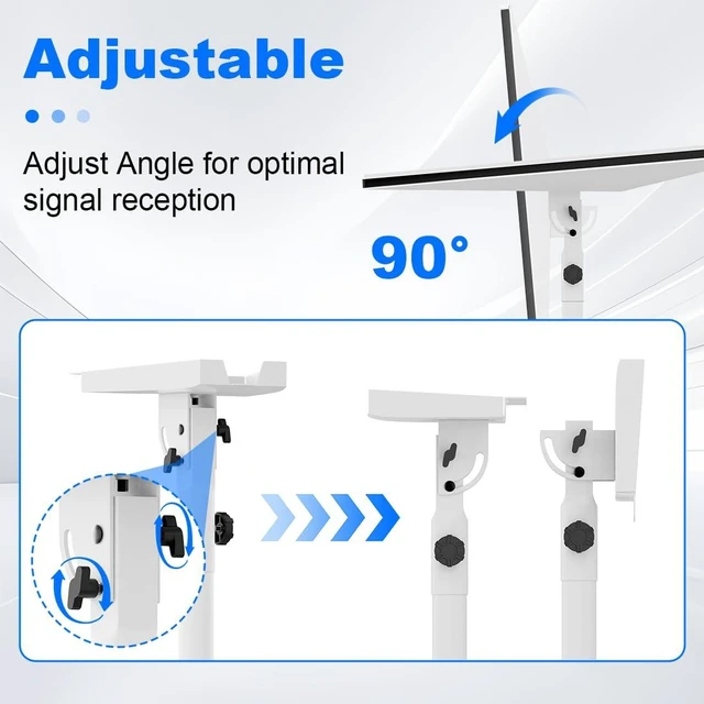 Alt view image 6 of 7 - Starlink Tripod Mount Gen 3 Adjustable Height Portable with Carry Bag 90° Tilt Starlink Stand Stable Iron Connector for Outdoor Travel RV Use Windproof Ground Anchor Non Slip Feet White