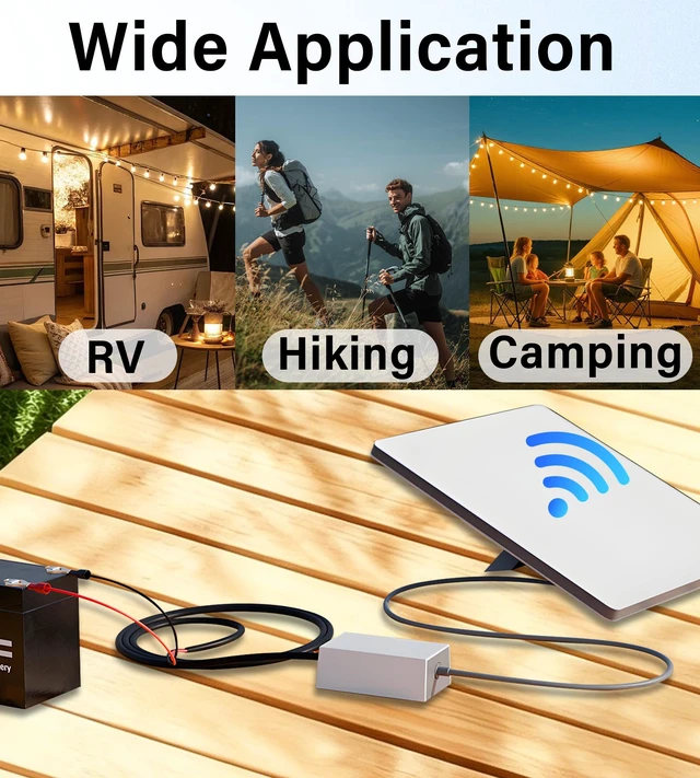 Alt view image 6 of 6 - Starlink Mini Battery Adapter,12V-24V Input 36V/1.67A Output Starlink Mini 12V Adapter,DC Power Supply Waterproof Voltage Regulator Cable for RV,Camper,Boat and Off-Grid Outdoor Setup