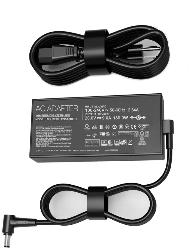 Main image of 180W Charger Fit for Asus ROG Zephyrus G14 G15 ADP-180TB H Gaming Laptop G531GT, GA401, GA401Q, GA401I, GA401IU, GA502, GA502D, GA502DU Power Adapter