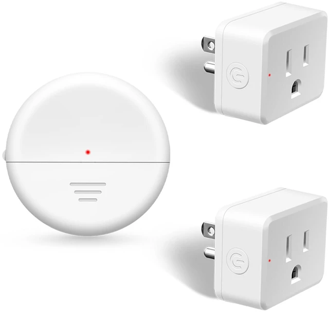 Main image of Motion Sensor Mini Outlet, Wireless Motion Activated Plugs 262 ft Range, 15A/1500W, Auto On/Off for Lights, Bathroom Fan, Garage, Hallway(1Sensor 2Plugs)