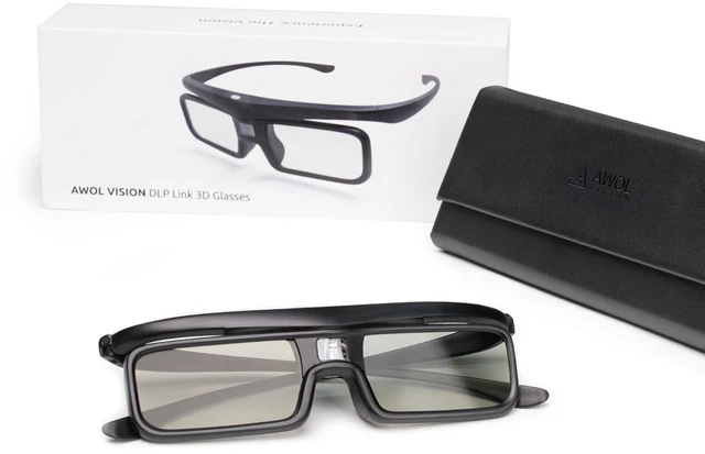 Main image of DLP Link 3D Glasses, Rechargeable Active Shutter Eyewear compatible LTV-2500, LTV-3500, Vanish TV & other DLP-LINK 3D projectors (1 Pack)
