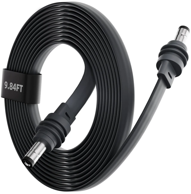 Main image of Starlink Mini Flat DC Power Cable 9.84ft/3m, Waterproof Replacement Cord 20AWG Ultra-Thin Flat Waterproof DC Male to Male Cord for Starlink Mini & Mini X, RV Van Truck Camping Outdoor