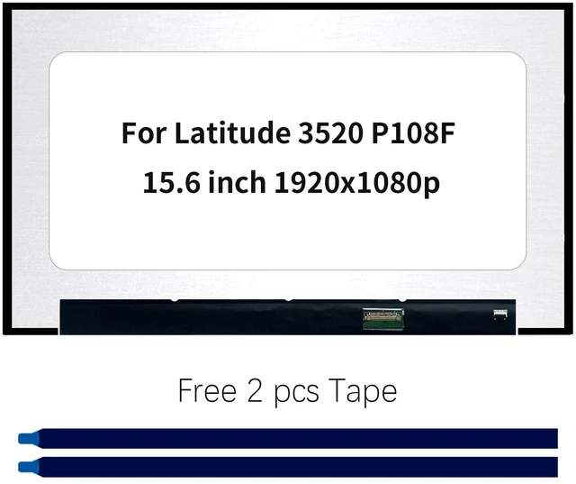Main image of LCD Screen Replacement for Dell Latitude 3520 P108F P108F001 P108F002, Laptop FHD 1920x1080 IPS, LED Non-Touch Display
