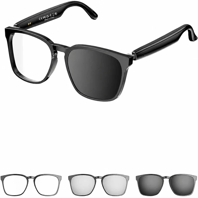 Main image of Smart Bluetooth Glasses for Men Women, Bluetooth Audio Glasses Wireless Headphone Sunglasses for AI Assistant, Meeting Transcription, Open-Ear Music, Hands-Free Calling, Gradient Lens