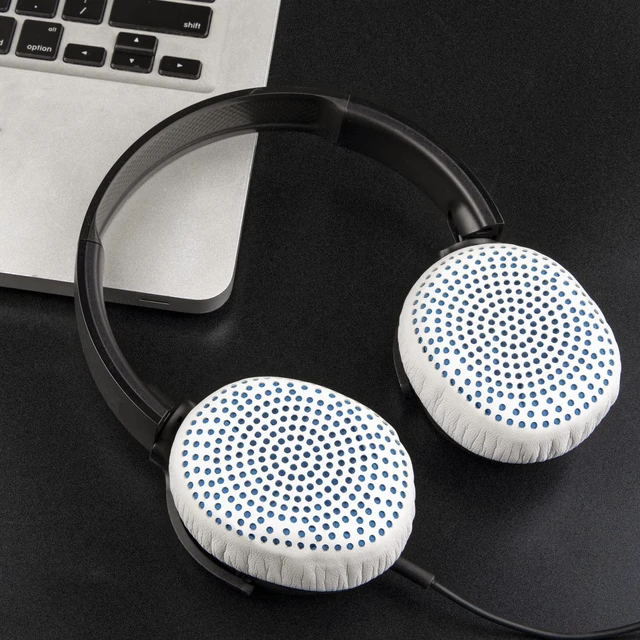 Alt view image 2 of 6 - Earpads Replacement for Skullcandy Riff, Riff2 Wired/Wireless On-Ear Headphones, Ear Pads Cushions with Softer Leather, Noise Isolation Foam (White)