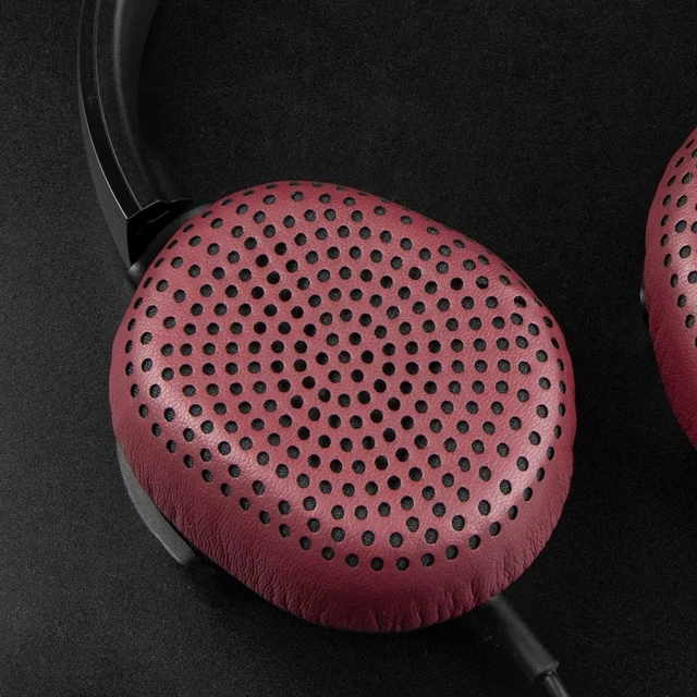 Alt view image 5 of 6 - Earpads Replacement for Skullcandy Riff, Riff2 Wired/Wireless On-Ear Headphones, Ear Pads Cushions with Softer Leather, Noise Isolation Foam (Red)