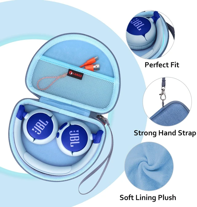 Alt view image 3 of 6 - Hard Case for JBL Junior JR 320 320BT/JR310BT Kids Headphones, Blue for Sony MDR-ZX110 / MDRZX110NC / MDR-ZX310AP On-Ear Headphones,Carrying Protective Case for Home Travel (Case Only)