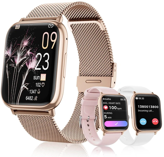 Main image of Smartwatch for Women, 1.83 Fitness Watch with Blood Pressure, Calls/Messages, Female Cycle Tracking, Heart Rate & Sleep Monitor, IP68 Waterproof for Android & iPhone