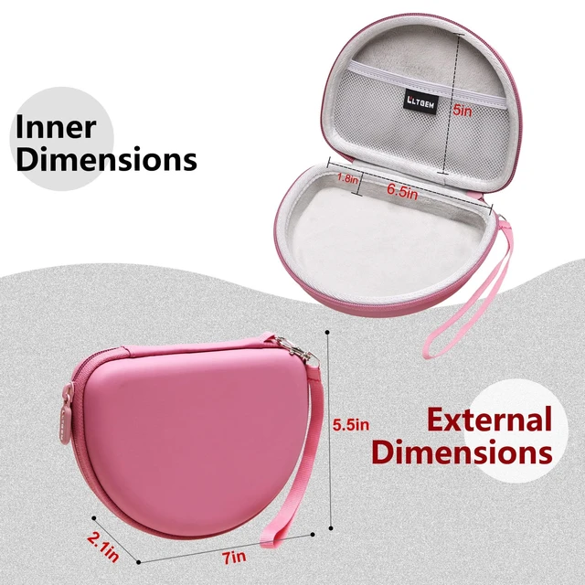 Alt view image 4 of 7 - Case for JBL Junior 320BT/Jr310BT Kids Headphones Pink Hard Carrying Travel Case for JBL Junior 320BT/Jr310BT Kids Headphone