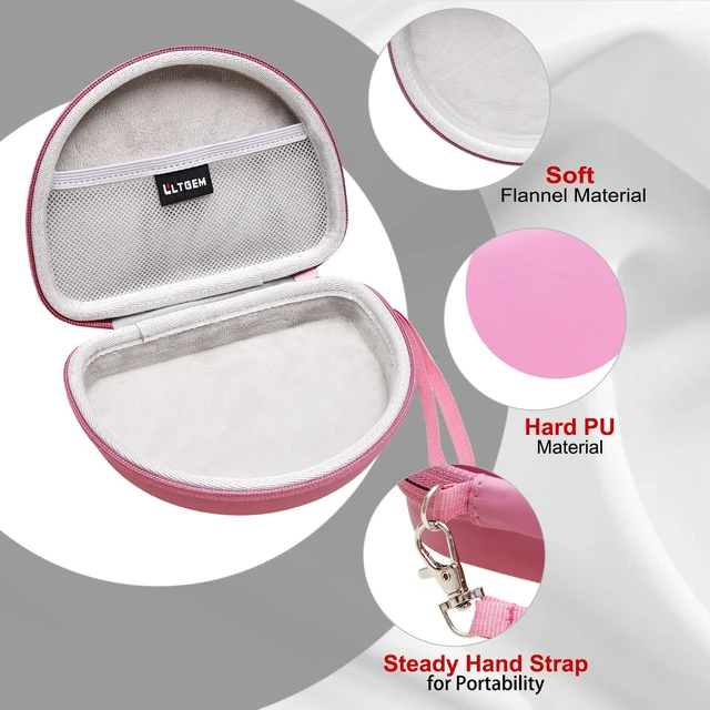 Alt view image 3 of 7 - Case for JBL Junior 320BT/Jr310BT Kids Headphones Pink Hard Carrying Travel Case for JBL Junior 320BT/Jr310BT Kids Headphone