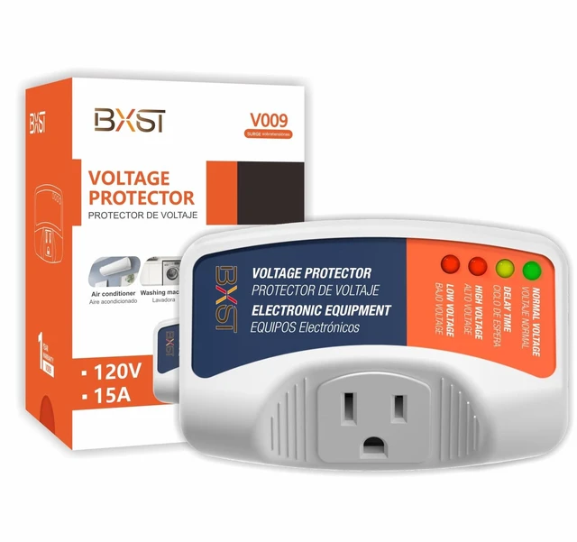 Main image of One Outlet Plug in Voltage Protector for Home Protects Against High and Low Voltage Surge Protector for Refrigerator/TV/PC 120V 1800W (1 Pack)