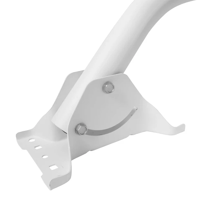 Alt view image 2 of 6 - 38" One-Piece J Pipe Mount Mast Antenna Mounting Pole with Powder Coated Paint Finish to Prevent Rust (1.66" Outer Diameter / White)