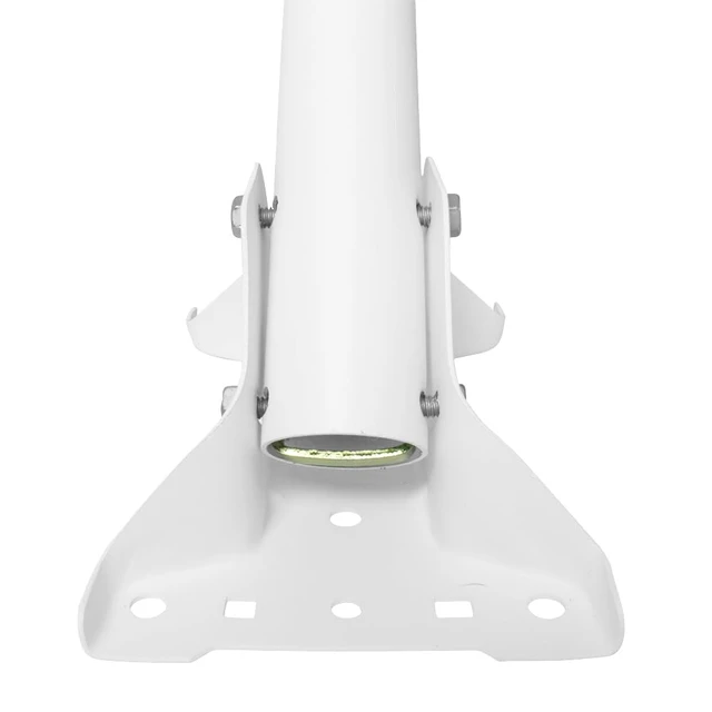 Alt view image 3 of 6 - 38" One-Piece J Pipe Mount Mast Antenna Mounting Pole with Powder Coated Paint Finish to Prevent Rust (1.66" Outer Diameter / White)