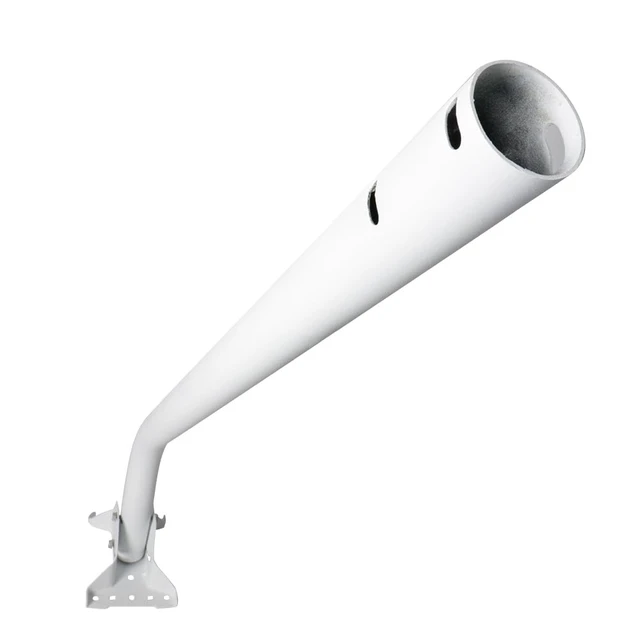 Alt view image 5 of 6 - 38" One-Piece J Pipe Mount Mast Antenna Mounting Pole with Powder Coated Paint Finish to Prevent Rust (1.66" Outer Diameter / White)