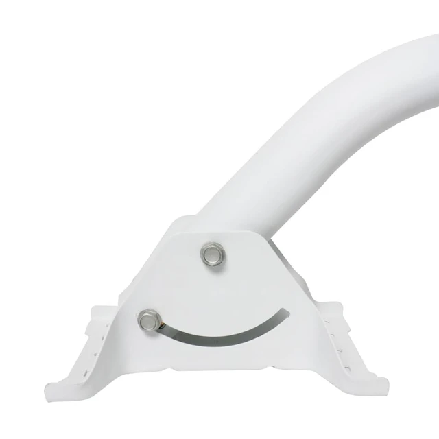 Alt view image 4 of 6 - 38" One-Piece J Pipe Mount Mast Antenna Mounting Pole with Powder Coated Paint Finish to Prevent Rust (1.66" Outer Diameter / White)