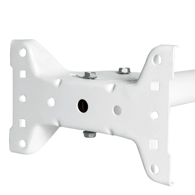 Alt view image 6 of 6 - 38" One-Piece J Pipe Mount Mast Antenna Mounting Pole with Powder Coated Paint Finish to Prevent Rust (1.66" Outer Diameter / White)