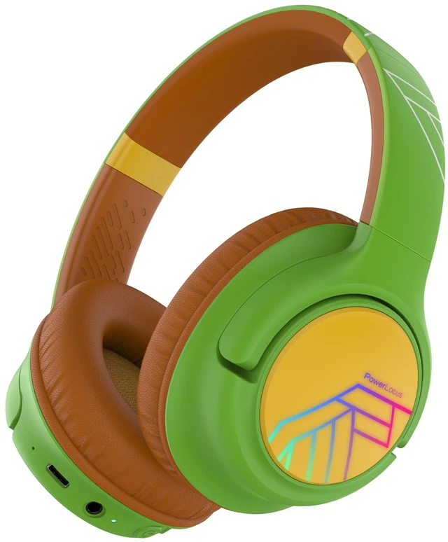 Main image of Kids Headphones Wireless, 74/85/94dB Volume Limit, 45H Playtime LED Lights, Bluetooth Kids Headphones Over Ear, Foldable with Microphone, Sharing Function for iPad/Travel/Tablet/PC