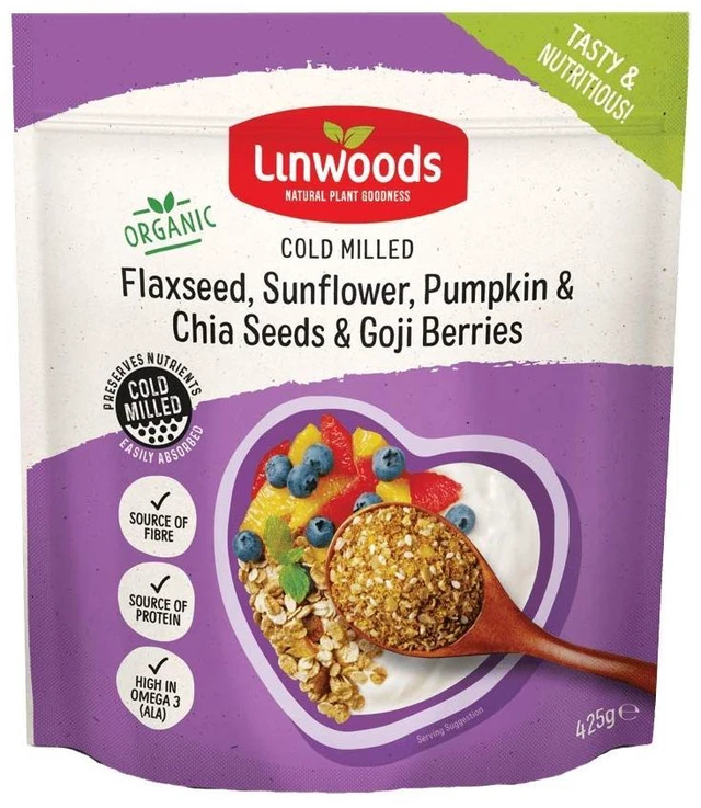 Main image of Organic Milled Flaxseed, Sunflower, Pumpkin, Sesame Seeds and Goji Berries 425g