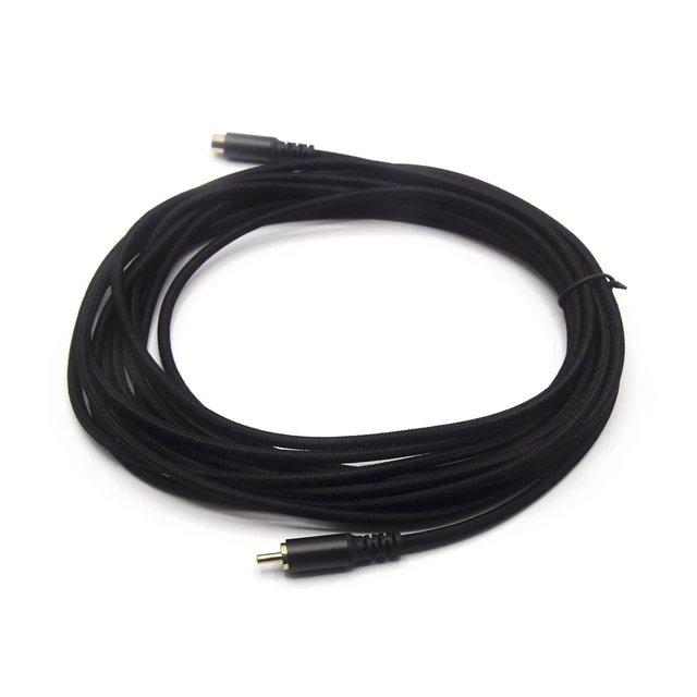 Alt view image 3 of 7 - RCA Extension Audio Cable Male to Famale, RCA Stereo Audio Cable Hi-Fi Sound Gold Plated Copper Shell Nylon-Braided (20 Feet)