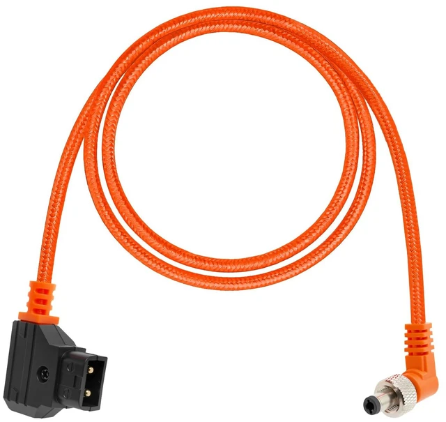 Main image of D-Tap to Locking DC 5.5 2.5mm Monitor Cable Compatible with Atomos Ninja v KiPRO LCD Monitors Shogun Sony PIX-E7 PIX-E5 Touchscreen Hollyland Mars 400s, 40inch Length, 2.1 or 2.5 5.5mm (Orange)