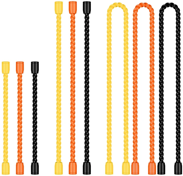 Main image of 9PCS 4/6/12 Inch Silicone Cable Ties, Reusable Rubber Twist Ties Set Flexible Silicone, Bendable and Reusable; Strong Grip; for Cord Organizer, Cable Management, Home, Office, Travel