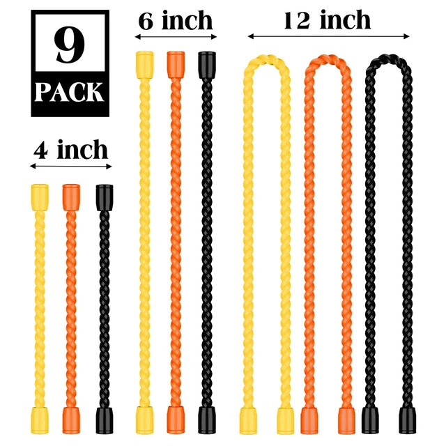 Alt view image 2 of 7 - 9PCS 4/6/12 Inch Silicone Cable Ties, Reusable Rubber Twist Ties Set Flexible Silicone, Bendable and Reusable; Strong Grip; for Cord Organizer, Cable Management, Home, Office, Travel