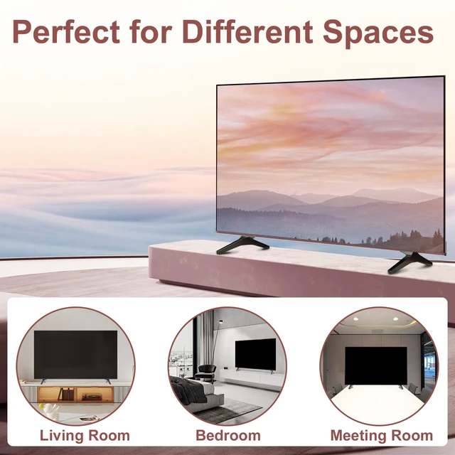 Alt view image 7 of 7 - 50 55 Inch 50UQ/55UQ Series TV Stand for LG TV Legs for 50UQ8100 50UQ81006LB 50UQ7070 50UQ7070ZUE 55UQ7590 55UQ7590PUB MAM643660 Replacement Legs for LG TV, with Screws