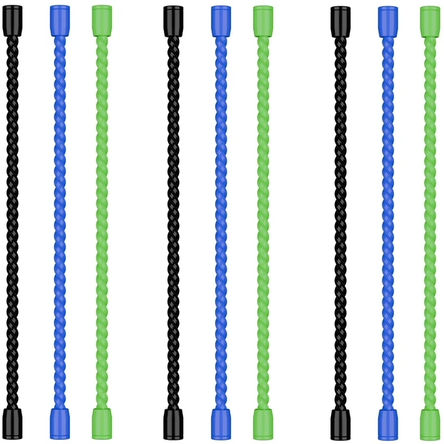 Main image of 9PCS 6 Inch Silicone Cable Ties, Reusable Bendable Rubber Twist Ties Flexible Silicone, Bendable and Reusable; Strong Grip; for Cord Organizer, Cable Management, Home, Office, Travel