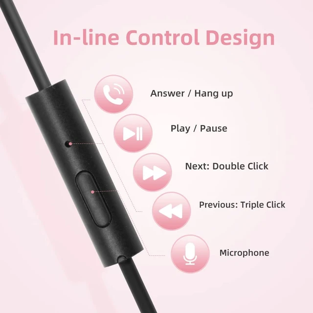 Alt view image 6 of 7 - Air Tube Headphones EMF Free Airtube Earbuds Wired Air Tube Headset with Microphone in Ear Airtube Earphones Noise Cancelling for Safe Listening - Black