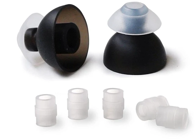 Main image of CP240 Double Flange - L - Patented Silicone Eartips for Replacement (1 Pair, Insert Included)(for Nozzle Diameter from 4.5-5m, w/Insert from 3-3.5mm)