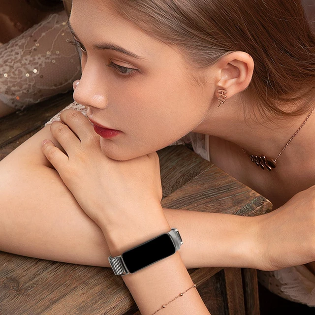 Alt view image 6 of 7 - Mesh Metal Band Compatible with Fitbit Inspire 3 Band, Stainless Steel Adjustable Loop Strap Women Men Replacement Bands for Inspire 3 Health &-Fitness-Tracker